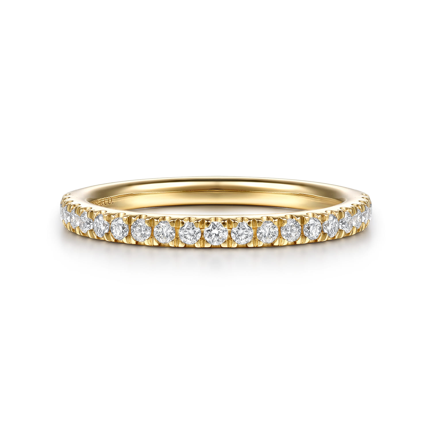 14K Yellow Gold Diamond Matching Wedding Band - 0.3 ct - Shot 1