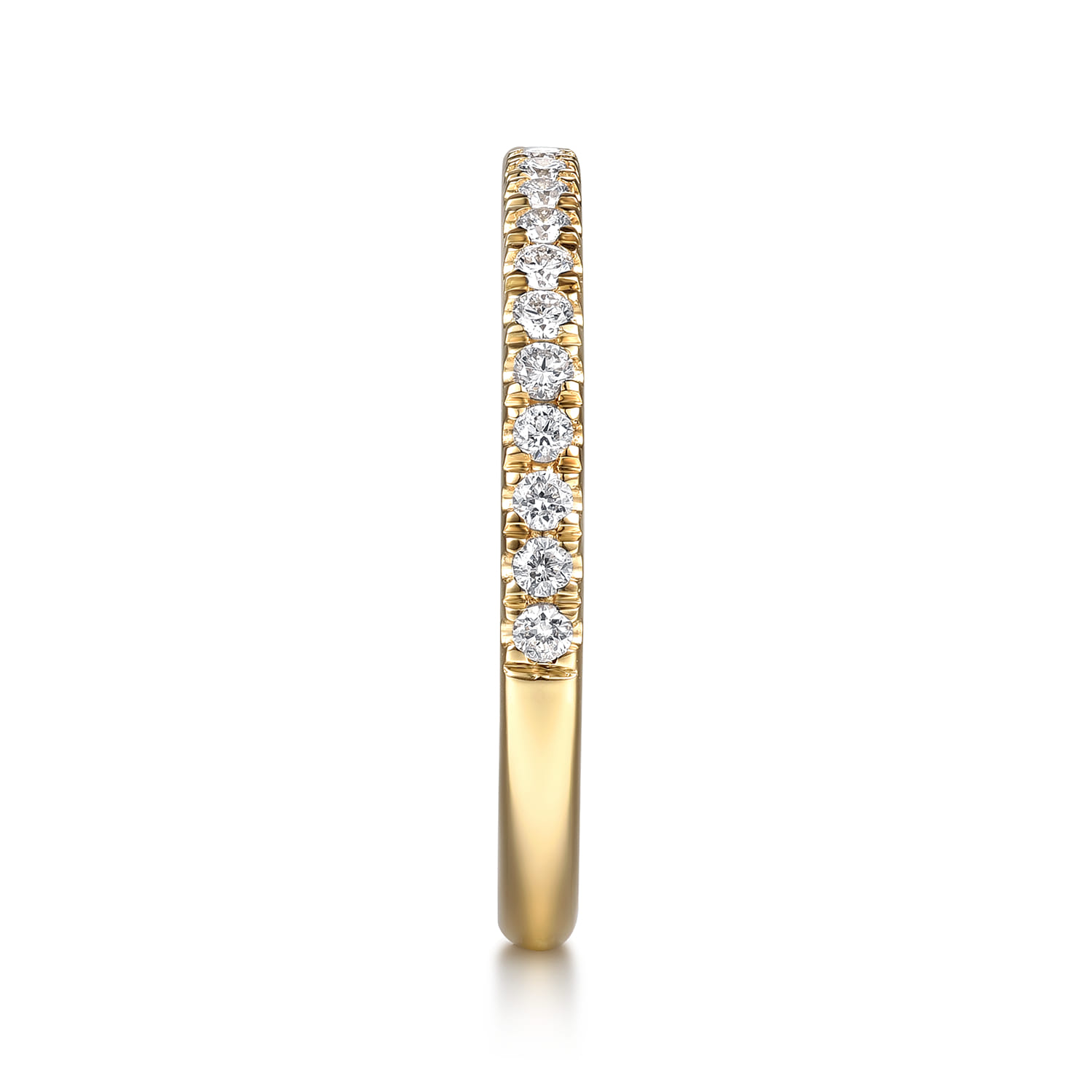 14K Yellow Gold Diamond Matching Wedding Band - 0.3 ct - Shot 5