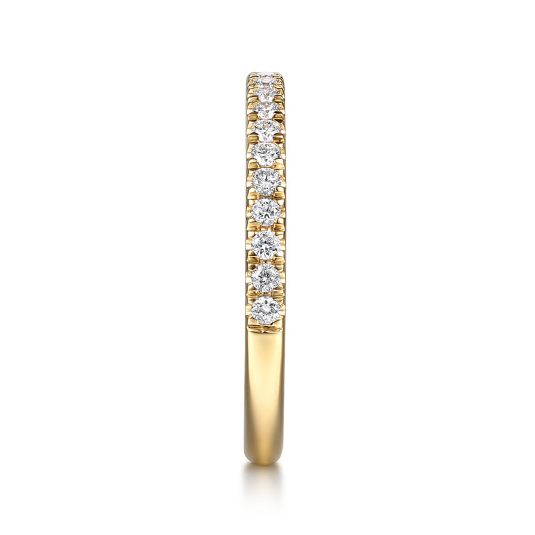 14K Yellow Gold Diamond Matching Wedding Band - 0.3 ct - Shot 5