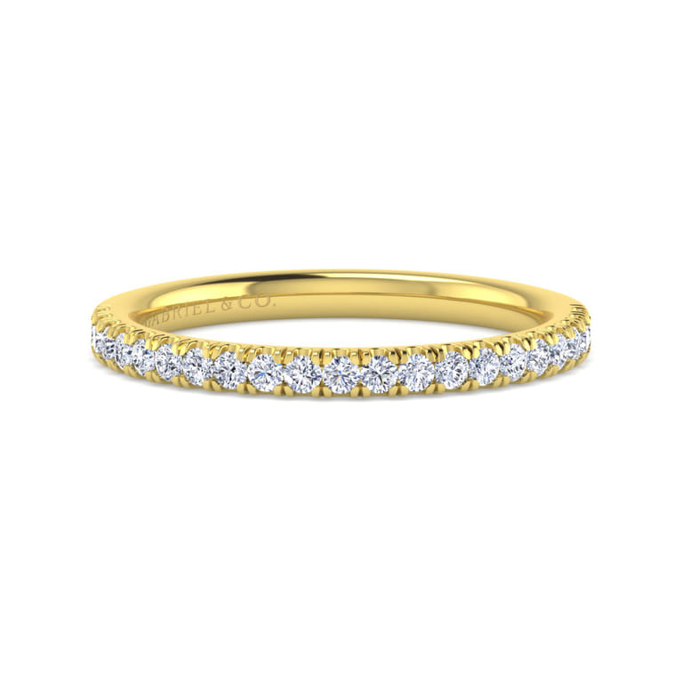 14K Yellow Gold Diamond Matching Wedding Band - 0.25 ct - Shot 1
