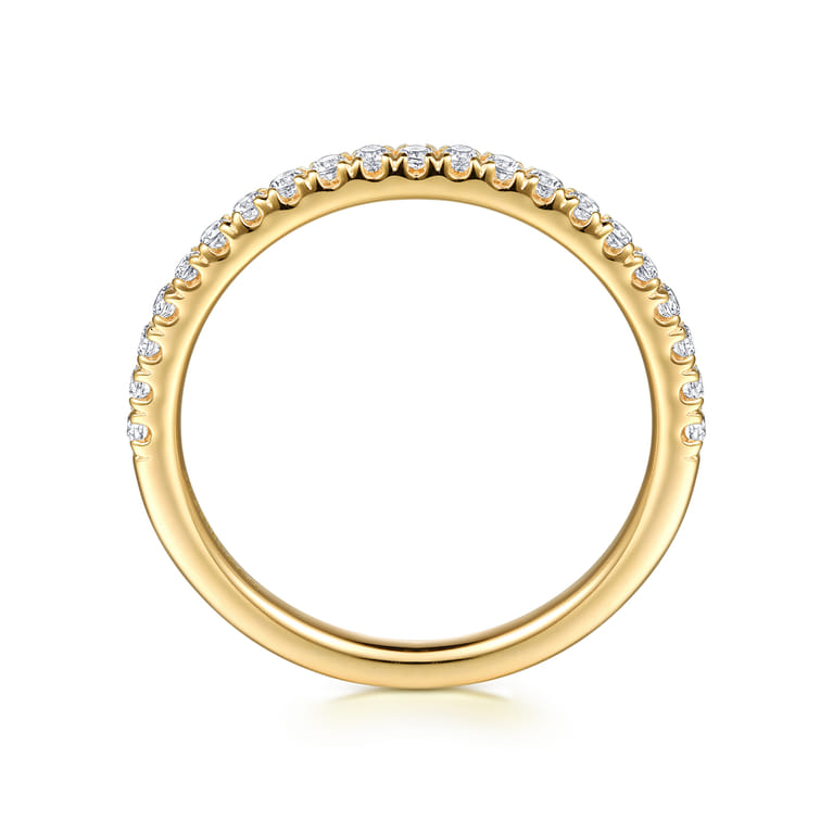 14K Yellow Gold Diamond Matching Wedding Band - 0.25 ct - Shot 2