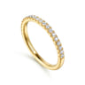 14K Yellow Gold Diamond Matching Wedding Band - 0.25 ct