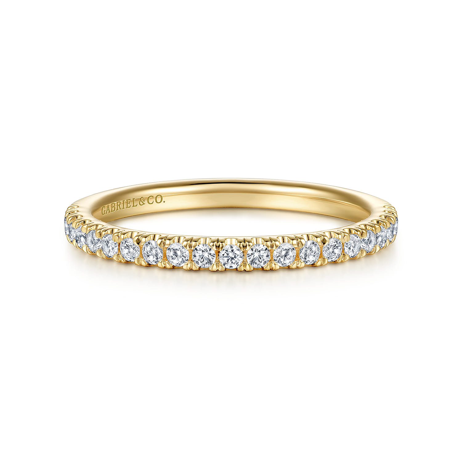 14K Yellow Gold Diamond Matching Wedding Band - 0.25 ct - Shot 1