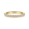 14K Yellow Gold Diamond Matching Wedding Band - 0.25 ct