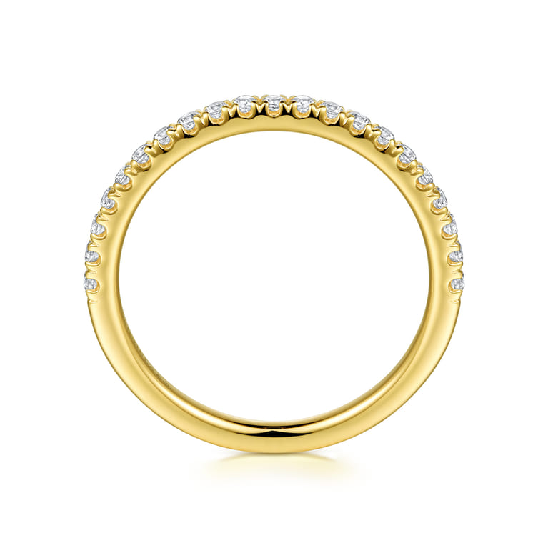 14K Yellow Gold Diamond Matching Wedding Band - 0.25 ct - Shot 2