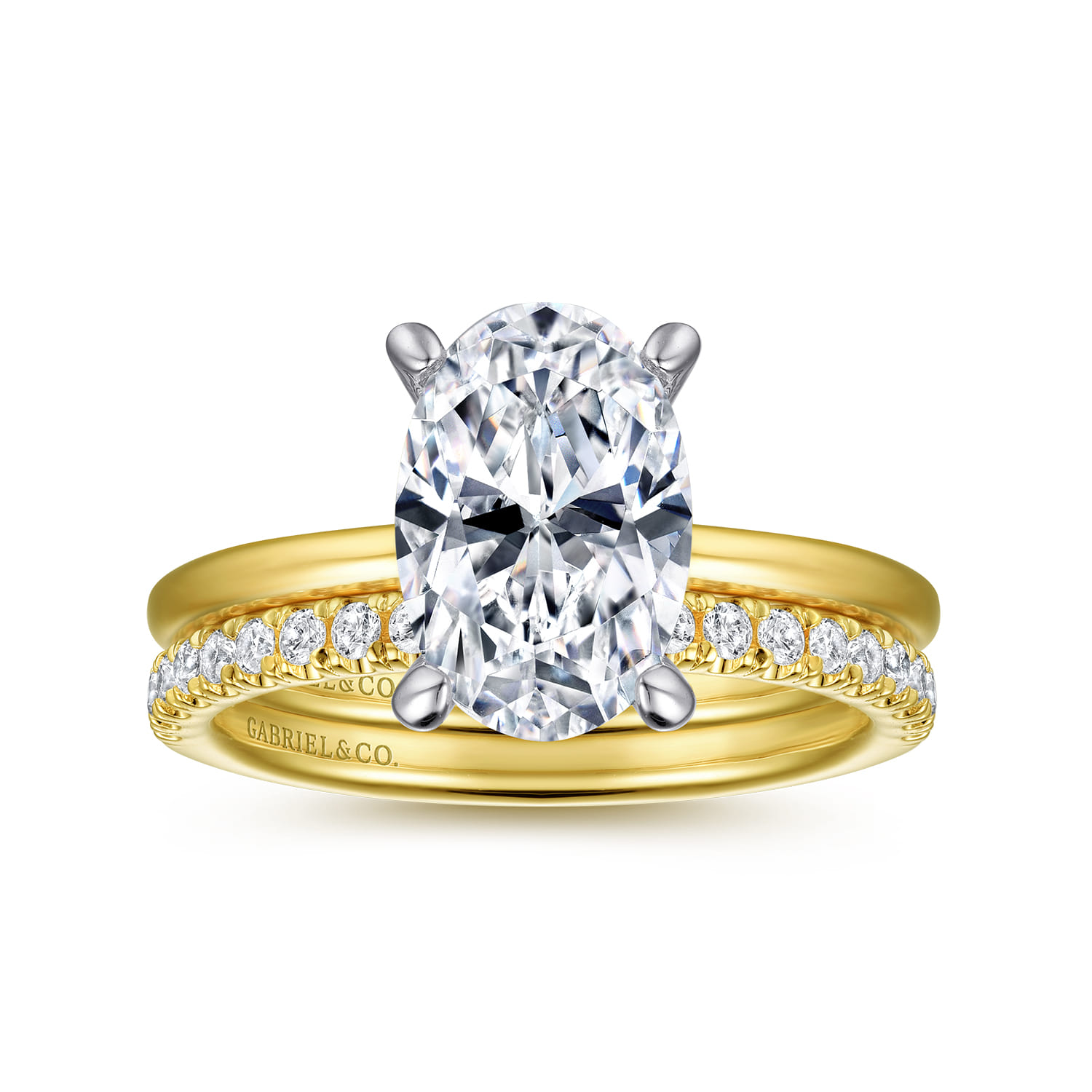 14K Yellow Gold Diamond Matching Wedding Band - 0.25 ct - Shot 4