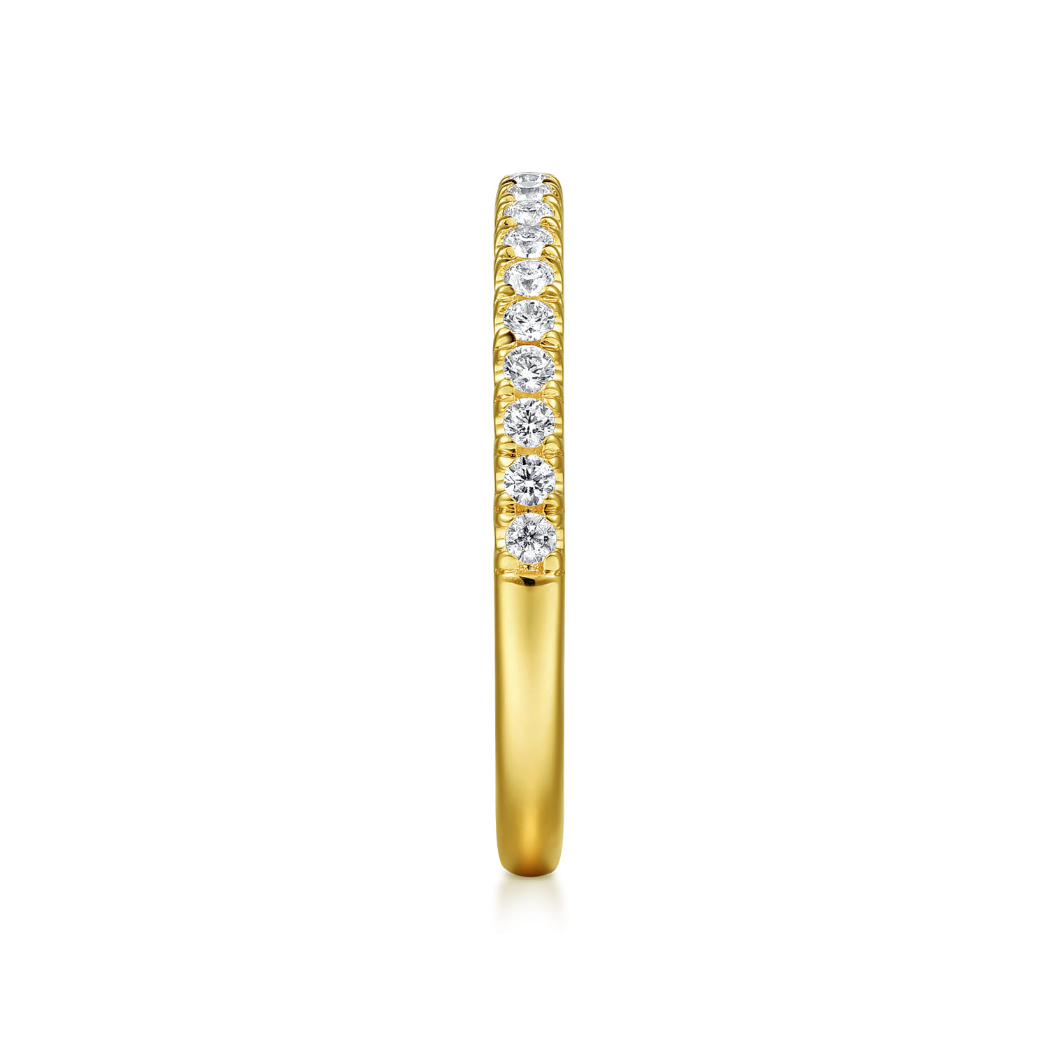 14K Yellow Gold Diamond Matching Wedding Band - 0.25 ct - Shot 5
