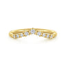 14K Yellow Gold Diamond Matching Wedding Band - 0.15 ct