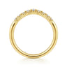 14K Yellow Gold Diamond Matching Wedding Band - 0.15 ct
