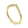 14K Yellow Gold Diamond Matching Wedding Band - 0.15 ct