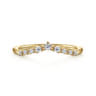 14K Yellow Gold Diamond Matching Wedding Band - 0.15 ct