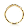 14K Yellow Gold Diamond Matching Wedding Band - 0.15 ct