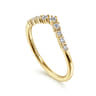 14K Yellow Gold Diamond Matching Wedding Band - 0.15 ct