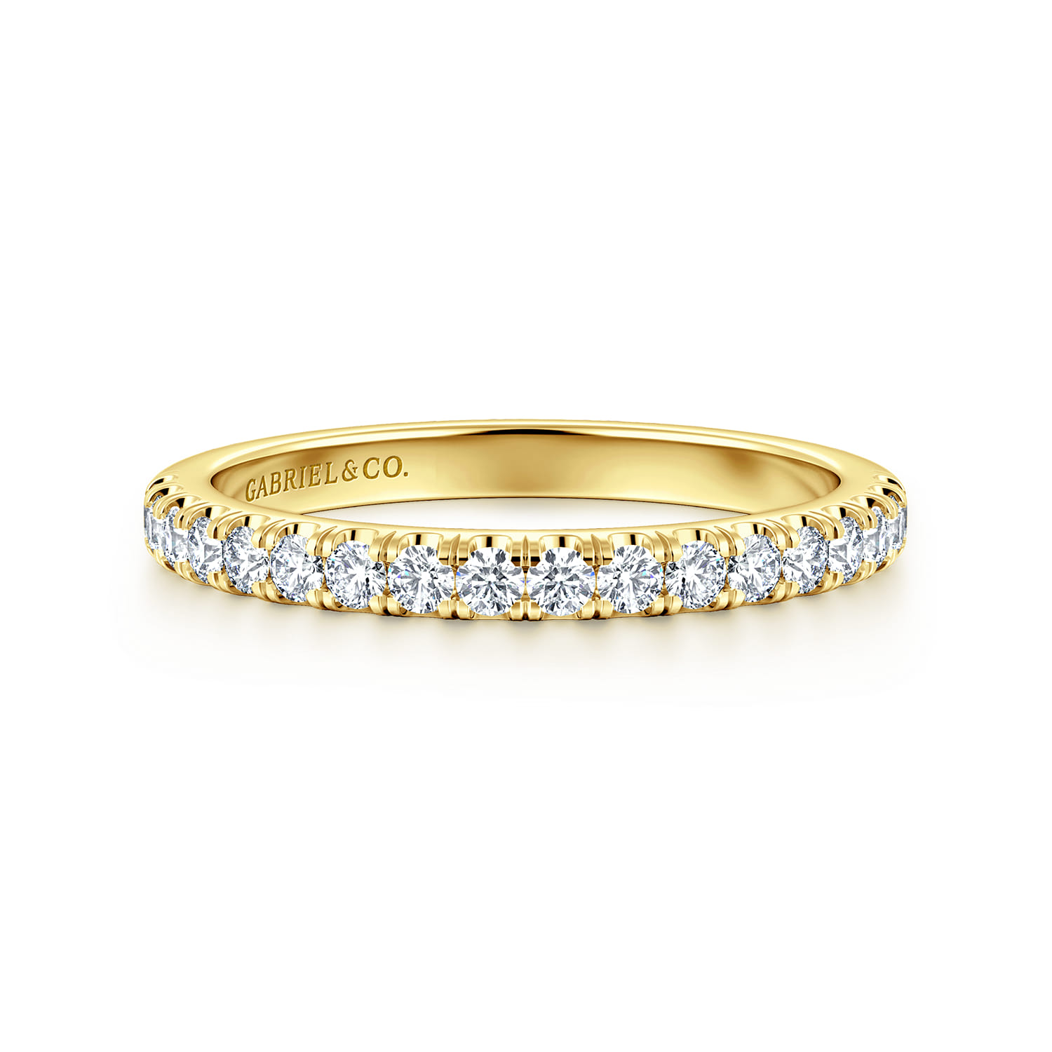 14K Yellow Gold Diamond Matching Wedding Band - 0.3 ct - Shot 1