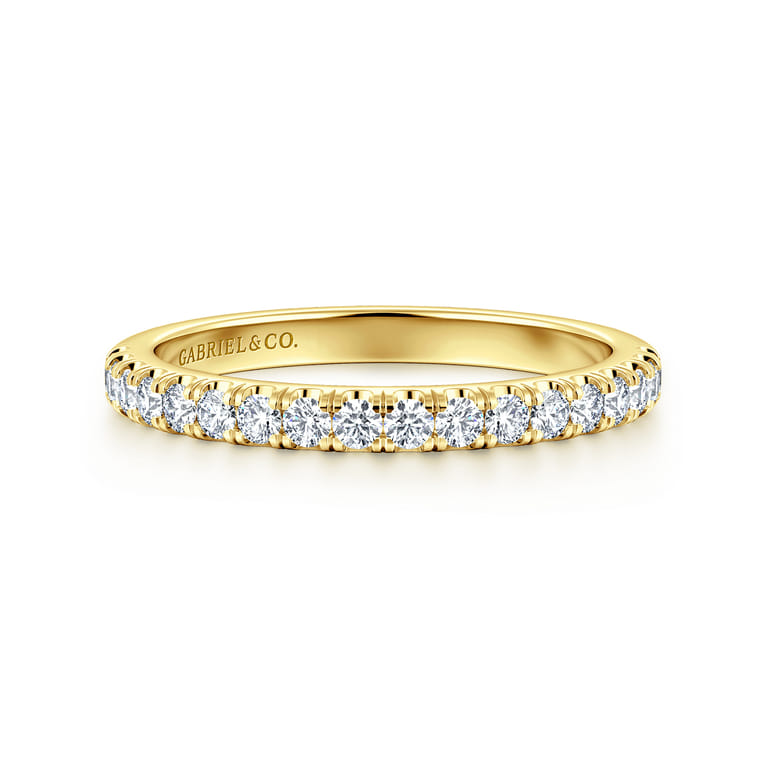 14K Yellow Gold Diamond Matching Wedding Band - 0.3 ct - Shot 1