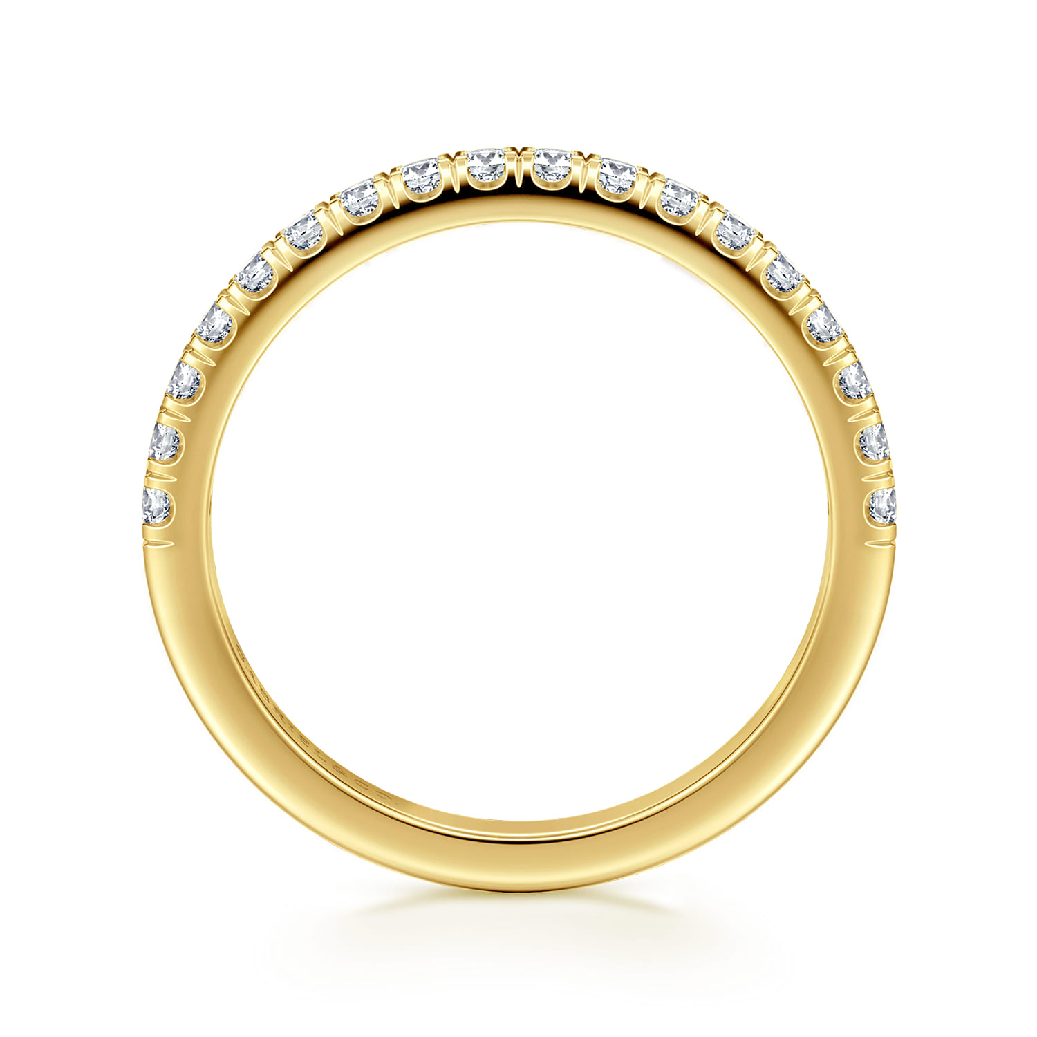 14K Yellow Gold Diamond Matching Wedding Band - 0.3 ct - Shot 2