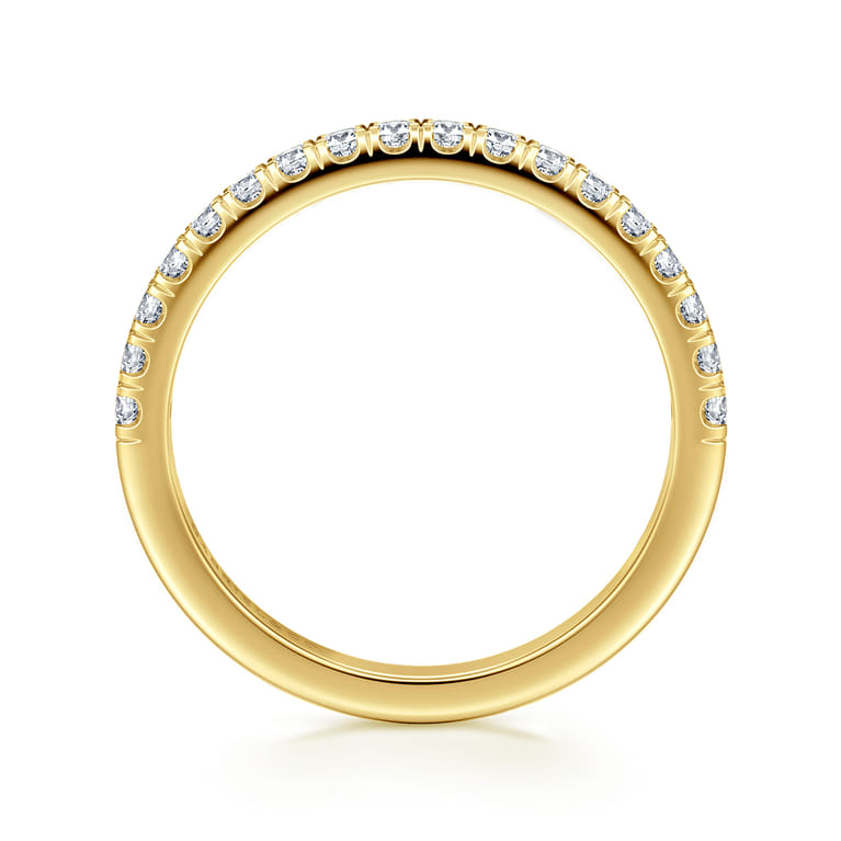 14K Yellow Gold Diamond Matching Wedding Band - 0.3 ct - Shot 2