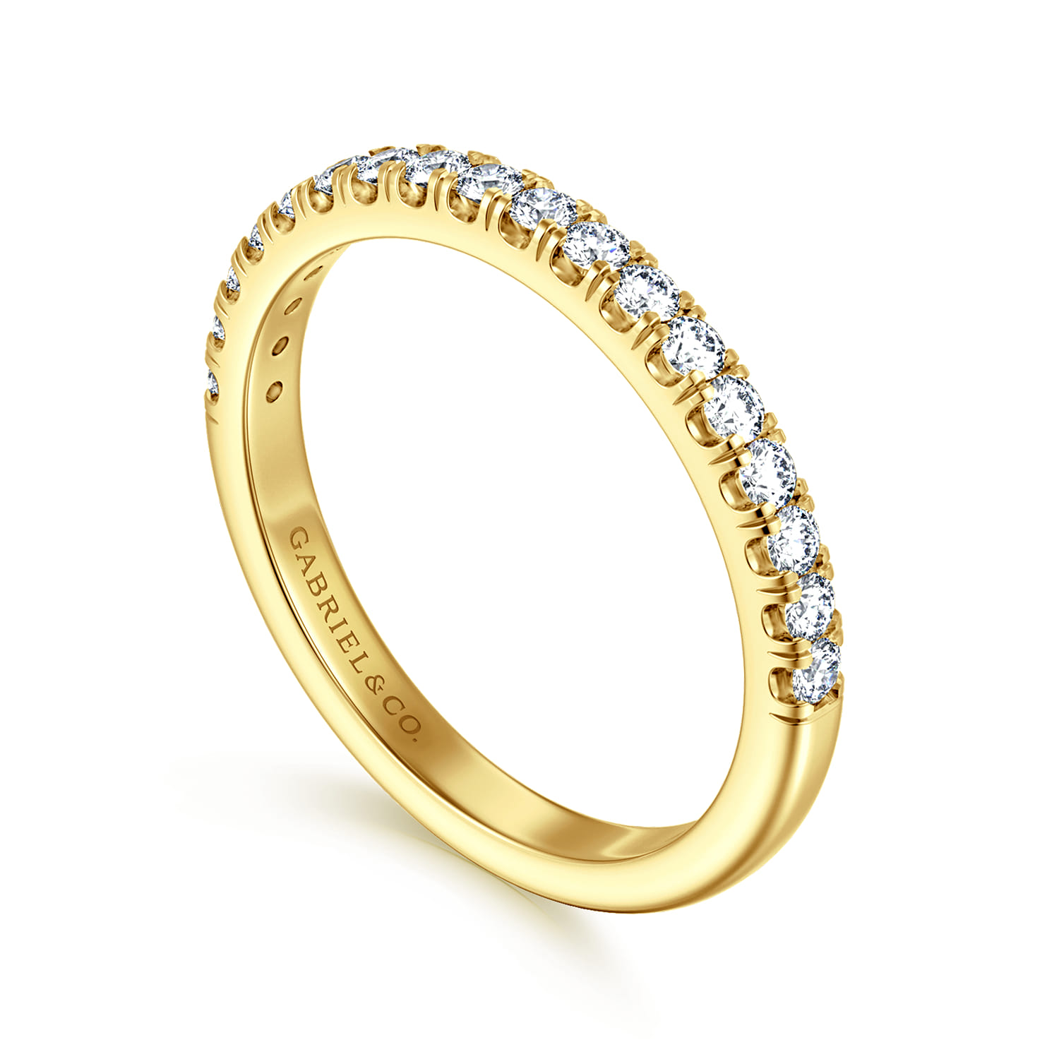14K Yellow Gold Diamond Matching Wedding Band - 0.3 ct - Shot 3
