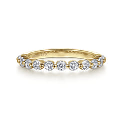 14K Yellow Gold Diamond Matching Wedding Band