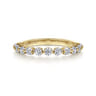 14K Yellow Gold Diamond Matching Wedding Band - 0.8 ct