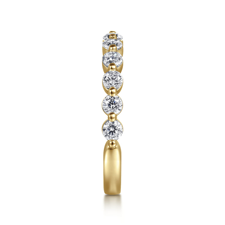14K Yellow Gold Diamond Matching Wedding Band - 0.8 ct - Shot 4