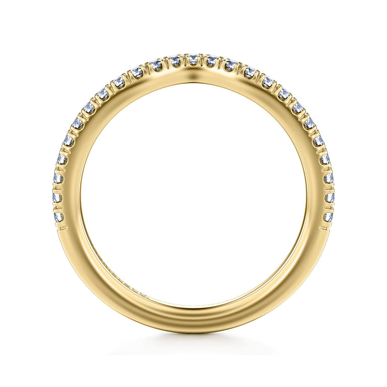 14K Yellow Gold Diamond Matching Wedding Band - 0.21 ct - Shot 2