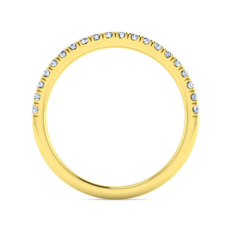 14K Yellow Gold Diamond Matching Wedding Band - 0.25 ct - Shot 2