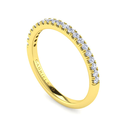 14K Yellow Gold Diamond Matching Wedding Band