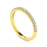 14K Yellow Gold Diamond Matching Wedding Band - 0.25 ct