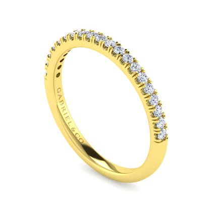14K Yellow Gold Diamond Matching Wedding Band
