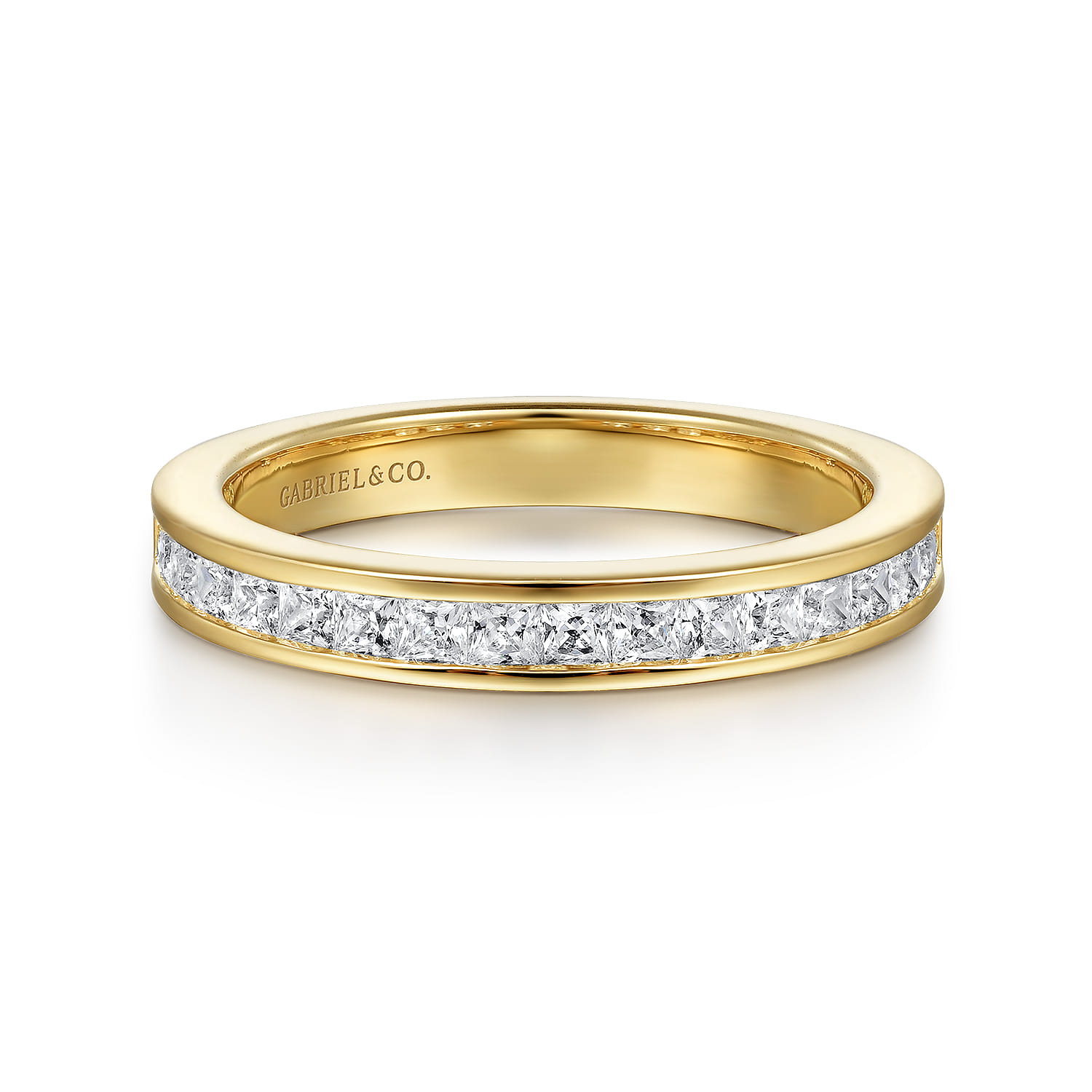 14K Yellow Gold Diamond Matching Wedding Band - 0.65 ct - Shot 1