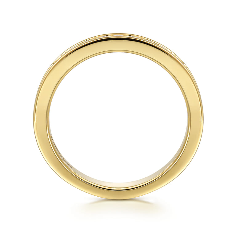 14K Yellow Gold Diamond Matching Wedding Band - 0.65 ct - Shot 2