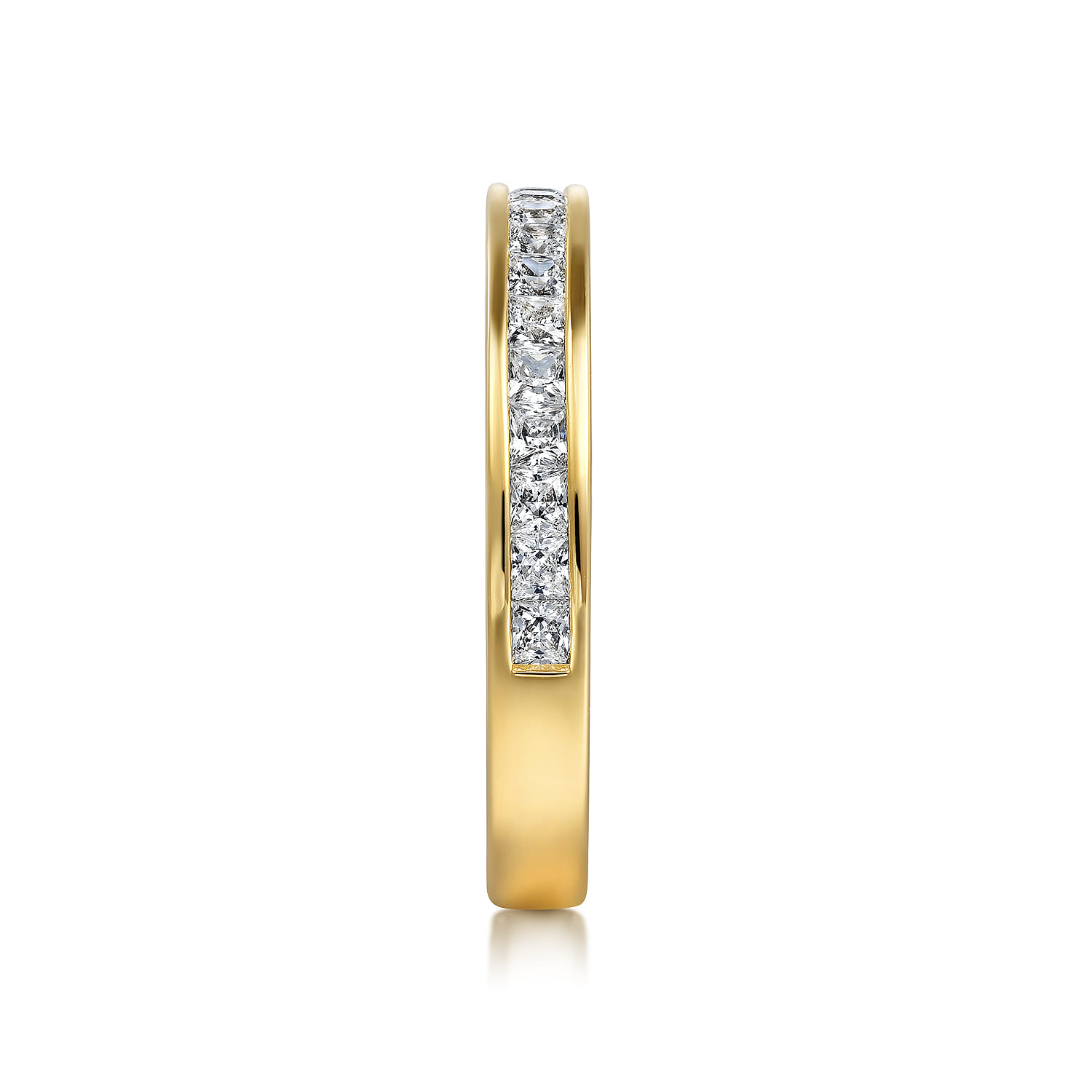 14K Yellow Gold Diamond Matching Wedding Band - 0.65 ct - Shot 5