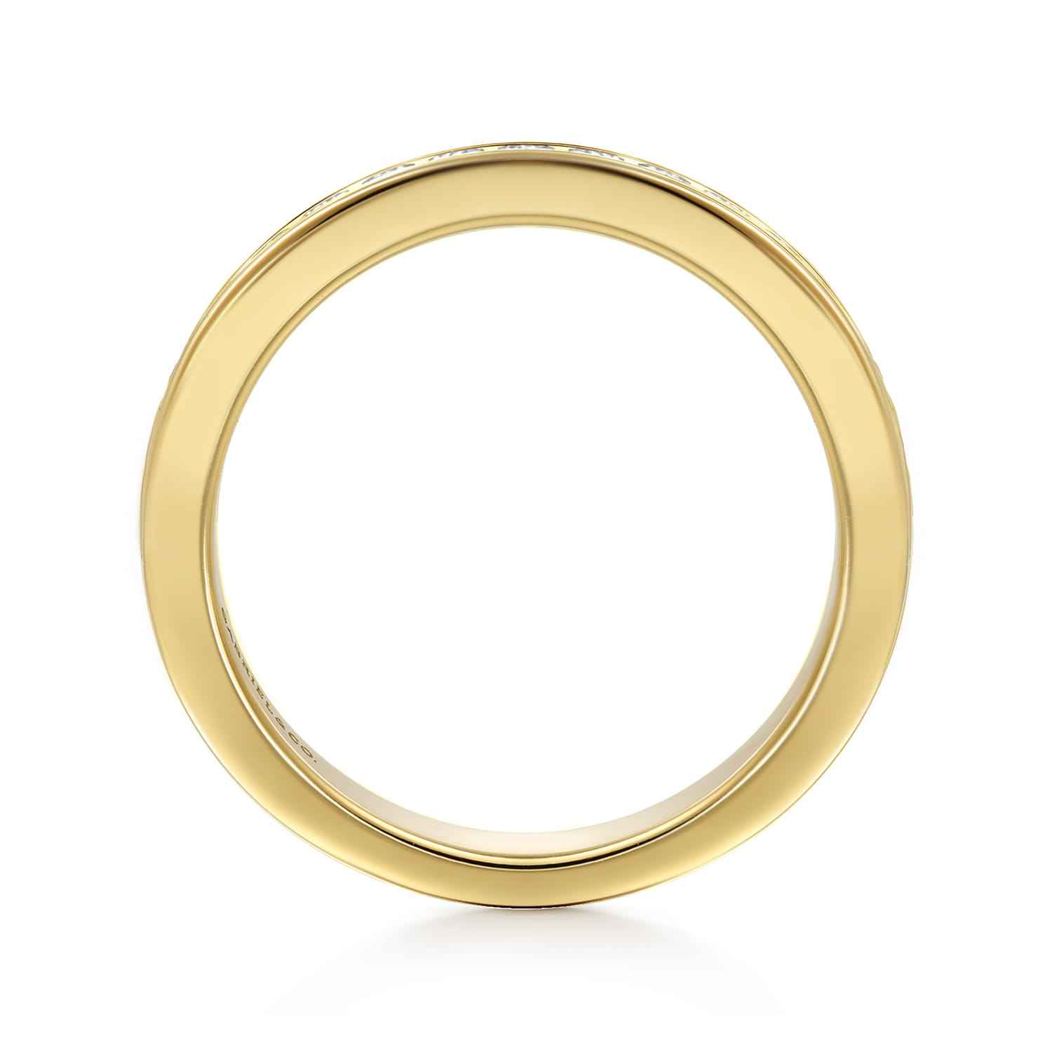 14K Yellow Gold Diamond Matching Wedding Band - 0.65 ct - Shot 2