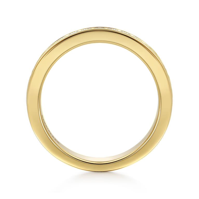 14K Yellow Gold Diamond Matching Wedding Band - 0.65 ct - Shot 2