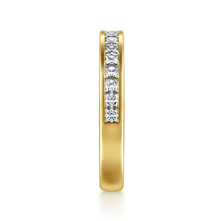 14K Yellow Gold Diamond Matching Wedding Band - 0.65 ct - Shot 4