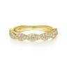 14K Yellow Gold Diamond Matching Wedding Band - 0.34 ct