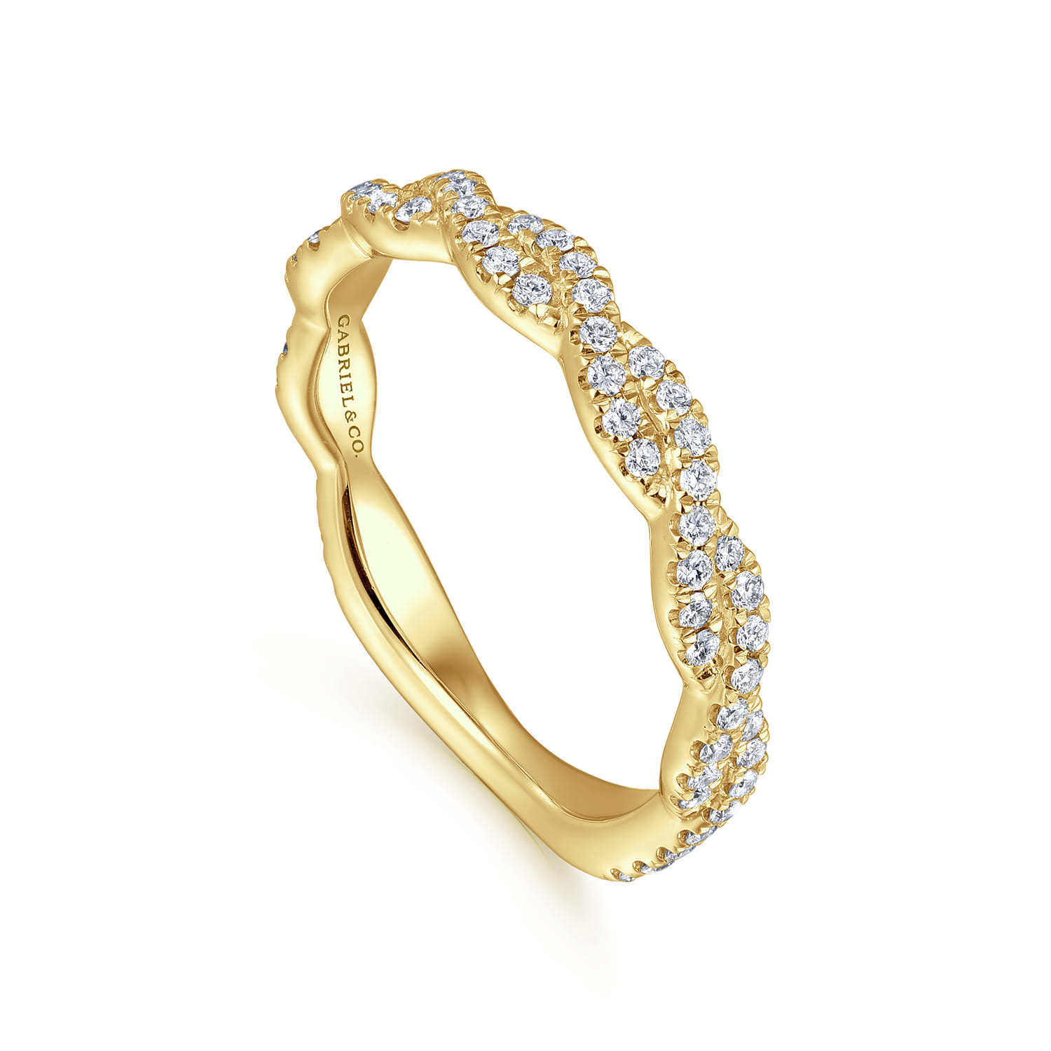 14K Yellow Gold Diamond Matching Wedding Band - 0.34 ct - Shot 3