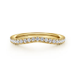 14K Yellow Gold Diamond Matching Wedding Band