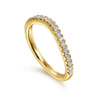 14K Yellow Gold Diamond Matching Wedding Band - 0.29 ct