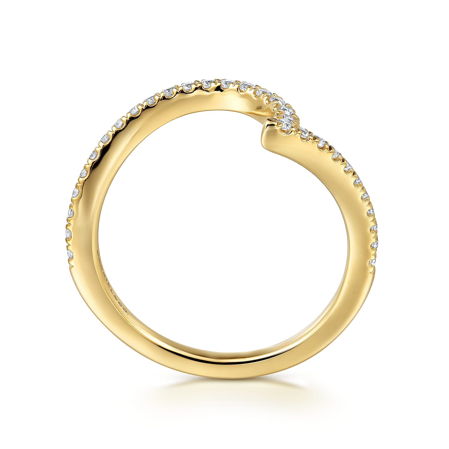 14K Yellow Gold Diamond Matching Wedding Band - 0.21 ct - Shot 2