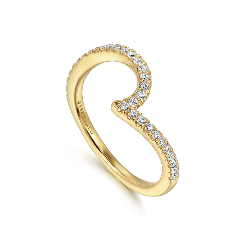 14K Yellow Gold Diamond Matching Wedding Band - 0.21 ct - Shot 3