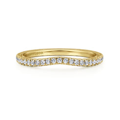 14K Yellow Gold Diamond Matching Wedding Band