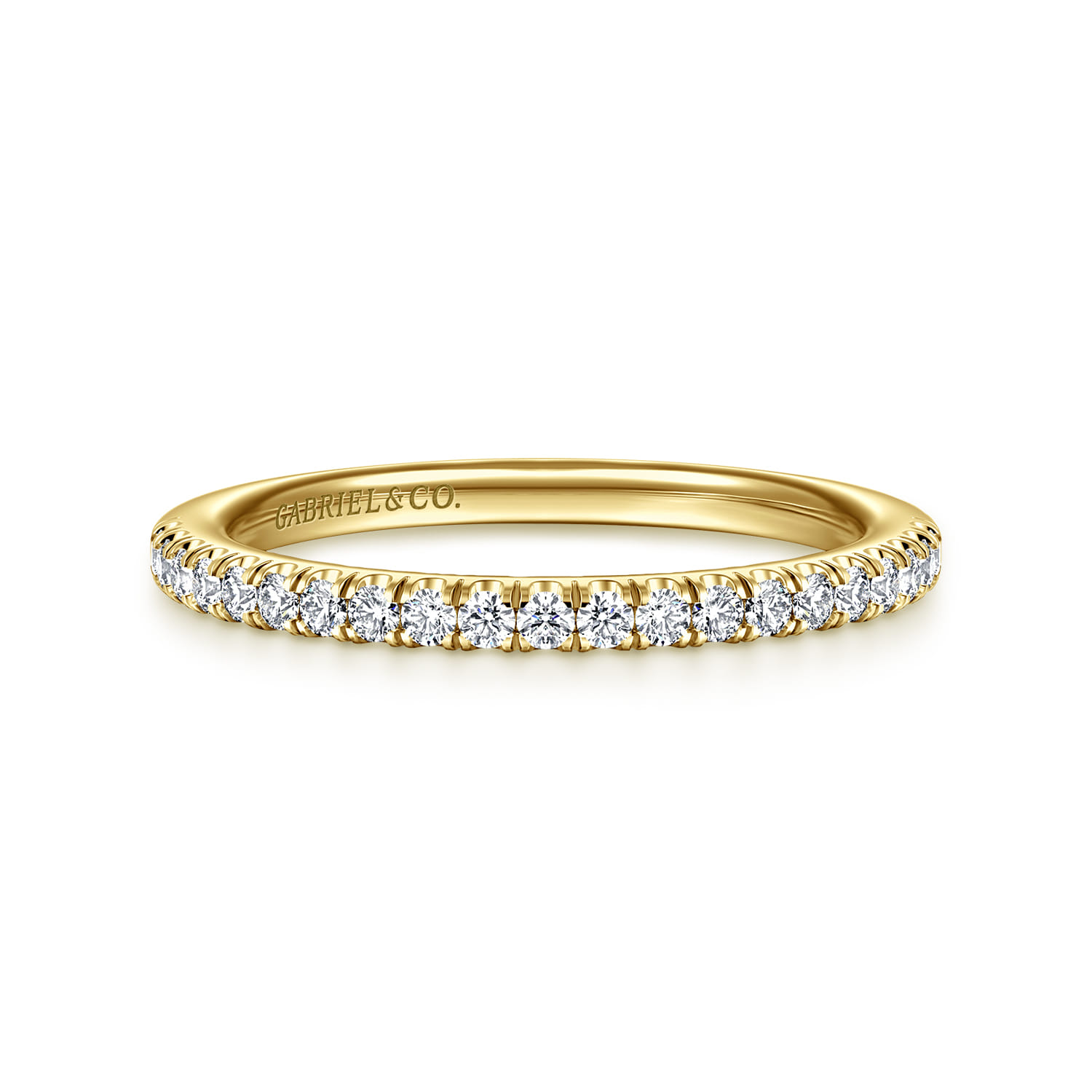 14K Yellow Gold Diamond Matching Wedding Band - 0.24 ct - Shot 1