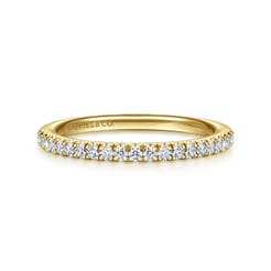 14K Yellow Gold Diamond Matching Wedding Band