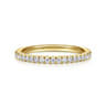 14K Yellow Gold Diamond Matching Wedding Band - 0.24 ct