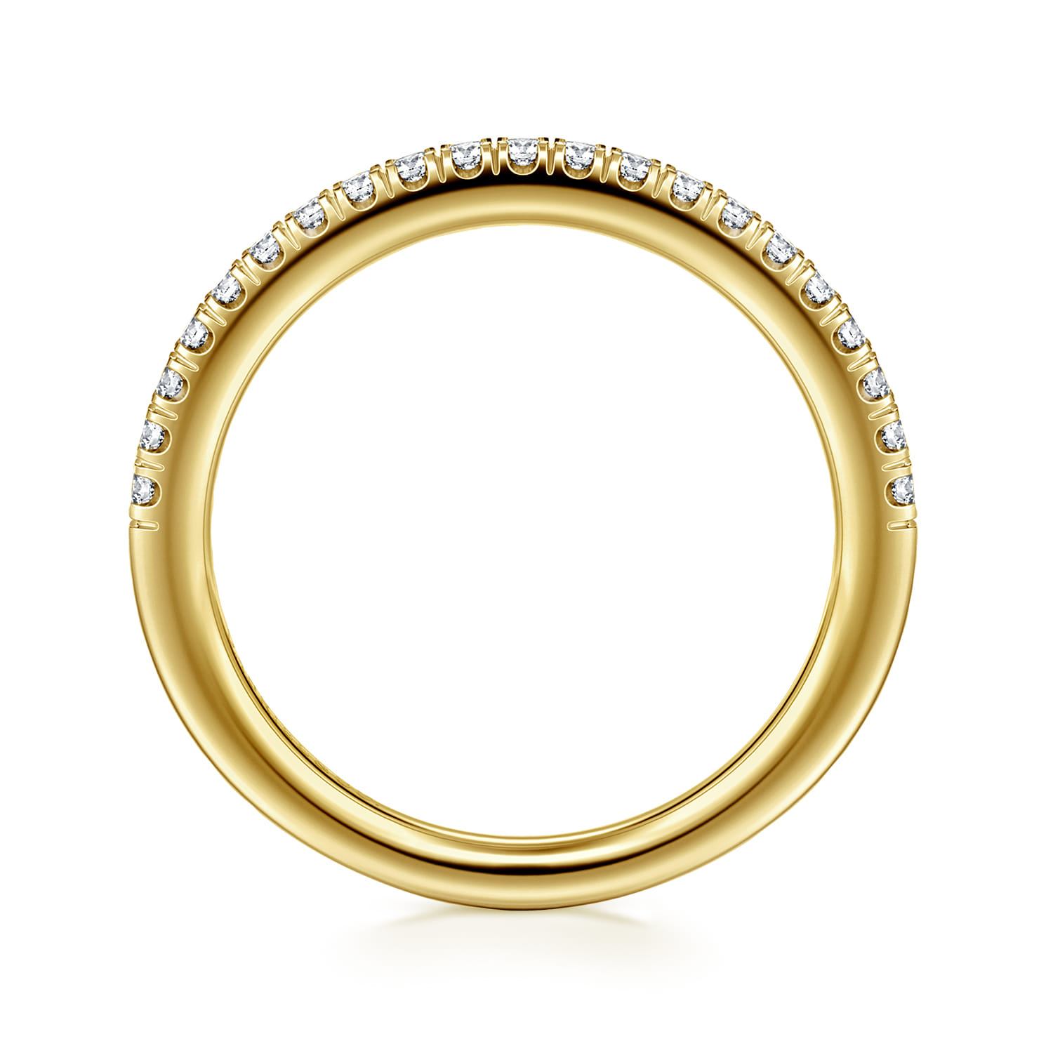 14K Yellow Gold Diamond Matching Wedding Band - 0.24 ct - Shot 2