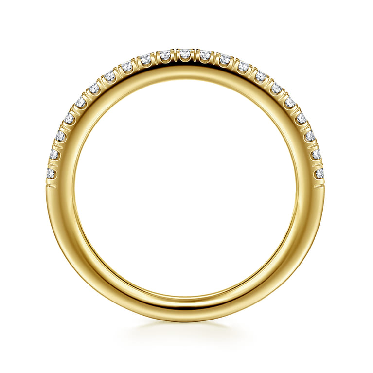 14K Yellow Gold Diamond Matching Wedding Band - 0.24 ct - Shot 2