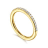 14K Yellow Gold Diamond Matching Wedding Band - 0.24 ct