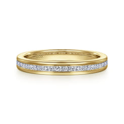 14K Yellow Gold Diamond Matching Wedding Band